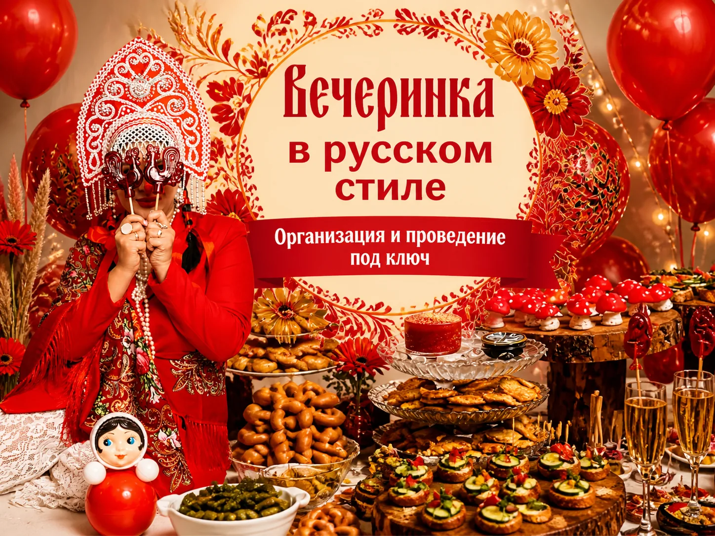 Организация вечеринки в русском стиле под ключ